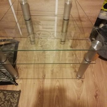 stolik szklany 3 stopniowy