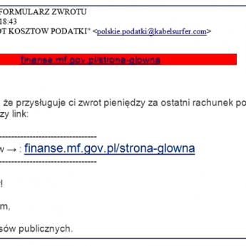 Uwaga na fałszywe maile Ministerstwa Finansów! Uwaga na fałszywe maile Ministerstwa Finansów!