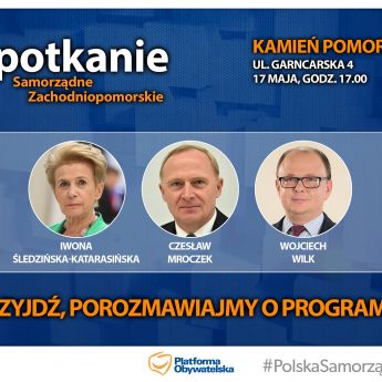 Posłowie Platformy zapraszają na spotkanie w Kamieniu Pomorskim. "Przyjdź, porozmawiajmy o programie" Posłowie Platformy zapraszają na spotkanie w Kamieniu Pomorskim. "Przyjdź, porozmawiajmy o programie"