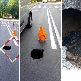 Potężna wyrwa na ulicy Szpitalnej. Mogą wystąpić utrudnienia w ruchu Potężna wyrwa na ulicy Szpitalnej. Mogą wystąpić utrudnienia w ruchu