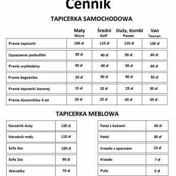 Czyszczenie tapicerki