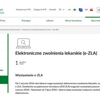 Elektroniczne zwolnienia lekarskie od 1 grudnia Elektroniczne zwolnienia lekarskie od 1 grudnia