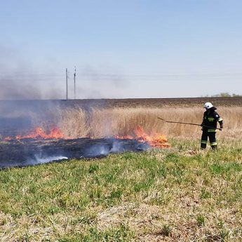 Duży pożar trzcin i trwa w okolicy Wolina