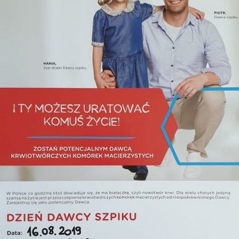 Przyjdź i zarejestruj się jako dawca! Dla Ciebie to chwila, dla kogoś całe życie