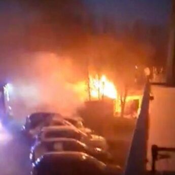 Pożar nieopodal Komendy Policji! [FILM]