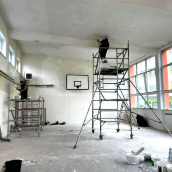 Modernizacja sal gimnastycznych w Golczewie postępuje Modernizacja sal gimnastycznych w Golczewie postępuje