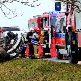 Wypadek na krajowej "3". Audi uderzyło w drzewo