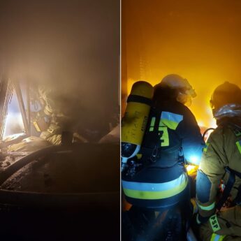 Pożar w bunkrze na Białej Górze. Strażacy walczą z ogniem od kilku godzin