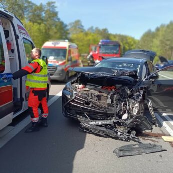 Wypadek pod Dargobądzem! Droga zablokowana!