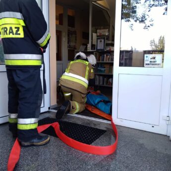 Pożar w bibliotece w Wolinie! Na szczęście to tylko ćwiczenia