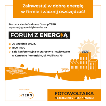 "Forum z Energią" – konferencja OZE dla przedsiębiorców już 20 września w Kamieniu Pomorskim