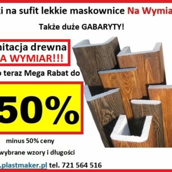 Mega Rabat - Maskownice na wymiar, Belki sufitowe rustykalne