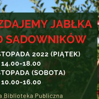 Miejska Biblioteka Publiczna w Międzyzdrojach rozdaje jabłka od sadowników