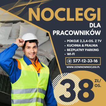 DZIWNÓW: Noclegi dla pracowników od 38zł/os.