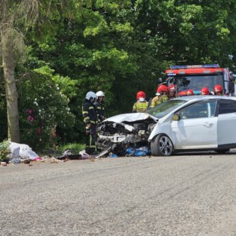 Ford uderzył w drzewo. Zdarzenie drogowe w Trzebieszewie