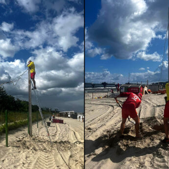 Nadmiar siły i głupota znów dały się we znaki. Ktoś uszkodził plażowy radiowęzeł