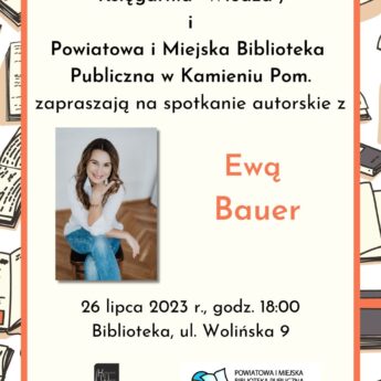 Spotkanie z pisarką Ewą Bauer w kamieńskiej bibliotece