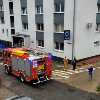 Pożar w budynku kamieńskiej Policji! Na szczęście to tylko ćwiczenia