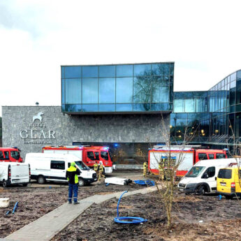 Strażacy ćwiczyli w nowym centrum "GLAR Conference & Spa" w Wisełce