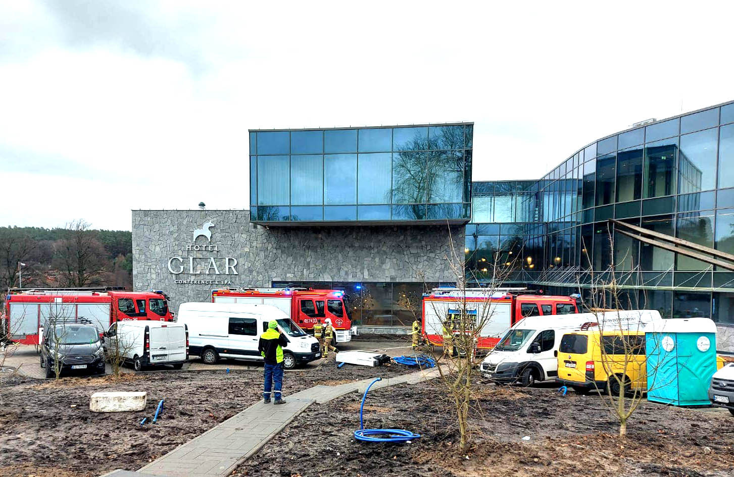 Strażacy ćwiczyli w nowym centrum „GLAR Conference & Spa” w Wisełce