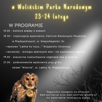 Noc Sów 2024 w Wolińskim Parku Narodowym