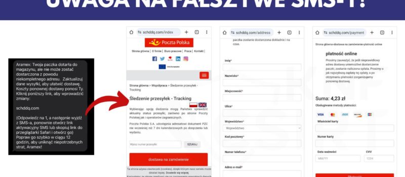 Uważajcie na fałszywe wiadomości SMS podszywające się pod Pocztę Polską!