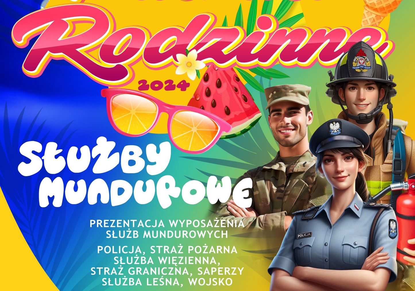 Piknik rodzinny „Służby mundurowe” na stadionie miejskim