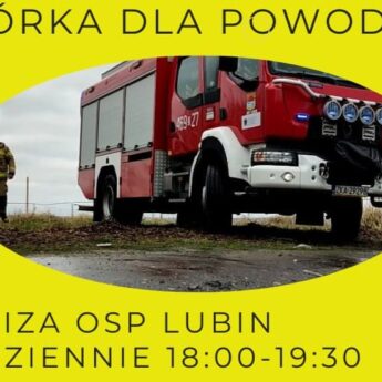 OSP Lubin ze zbiórką dla powodzian