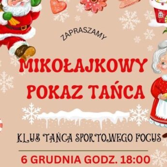 Mikołajkowy pokaz tańca w Kamieniu Pomorskim. KTS Focus zaprasza!