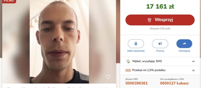 Trwa walka o zdrowie Łukasza z Ładzina! W walce o zdrowie liczy się każdy grosz