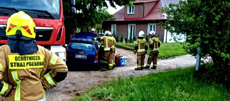 Wypadek w Gadomiu. Jedna osoba trafiła do szpitala