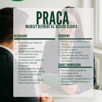 Bank Spółdzielczy w Wolinie szuka pracownika do oddziału w Międzyzdrojach