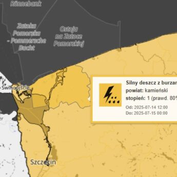 IMGW ostrzega przed burzami z intensywnymi opadami deszczu, silnym wiatrem i możliwym gradem
