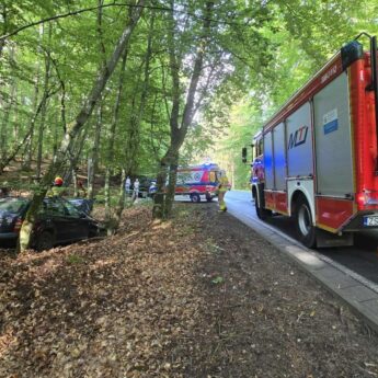 Wypadek na trasie Wisełka - Międzyzdroje. Jedna osoba poszkodowana