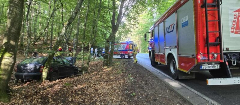 Wypadek na trasie Wisełka - Międzyzdroje. Jedna osoba poszkodowana
