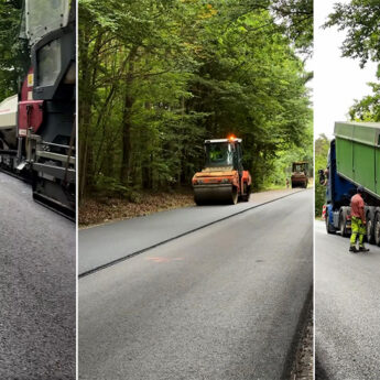 Nowa nawierzchnia na drodze Świerzno - Kaleń. Trwają prace modernizacyjne Nowa nawierzchnia na drodze Świerzno - Kaleń. Trwają prace modernizacyjne