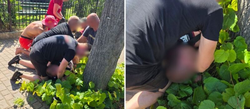 Pijany nożownik w Międzyzdrojach! Zatrzymali go ratownicy WOPR i pracownicy baru [FILM]