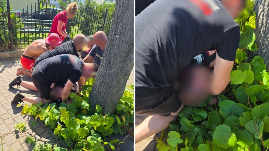 Pijany nożownik w Międzyzdrojach! Zatrzymali go ratownicy WOPR i pracownicy baru [FILM]