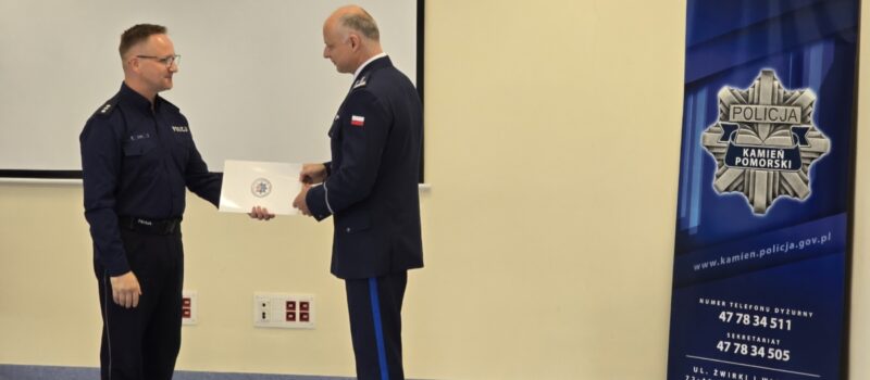 Rafał Bardyn nowym zastępcą Komendanta Powiatowego Policji w Kamieniu Pomorskim