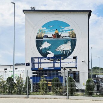 Nowy mural w porcie w Kamieniu Pomorskim