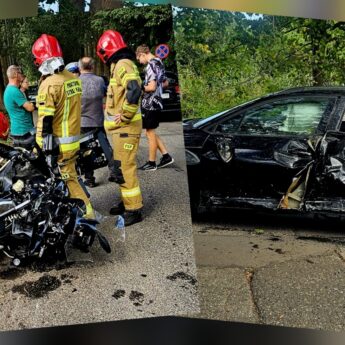 Groźny wypadek na ulicy Dziwnowskiej w Kamieniu Pomorskim. Motocyklista zabrany śmigłowcem LPR Groźny wypadek na ulicy Dziwnowskiej w Kamieniu Pomorskim. Motocyklista zabrany śmigłowcem LPR
