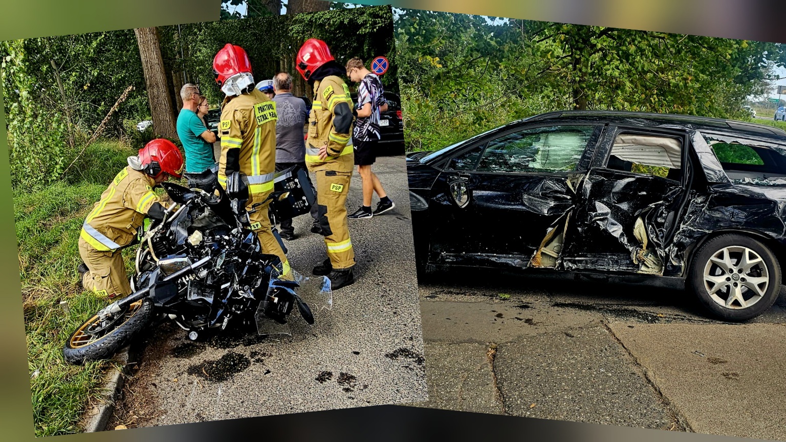 Groźny wypadek na ulicy Dziwnowskiej w Kamieniu Pomorskim. Motocyklista zabrany śmigłowcem LPR