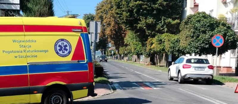 Potrącenie nastolatki na przejściu dla pieszych w centrum Wolina