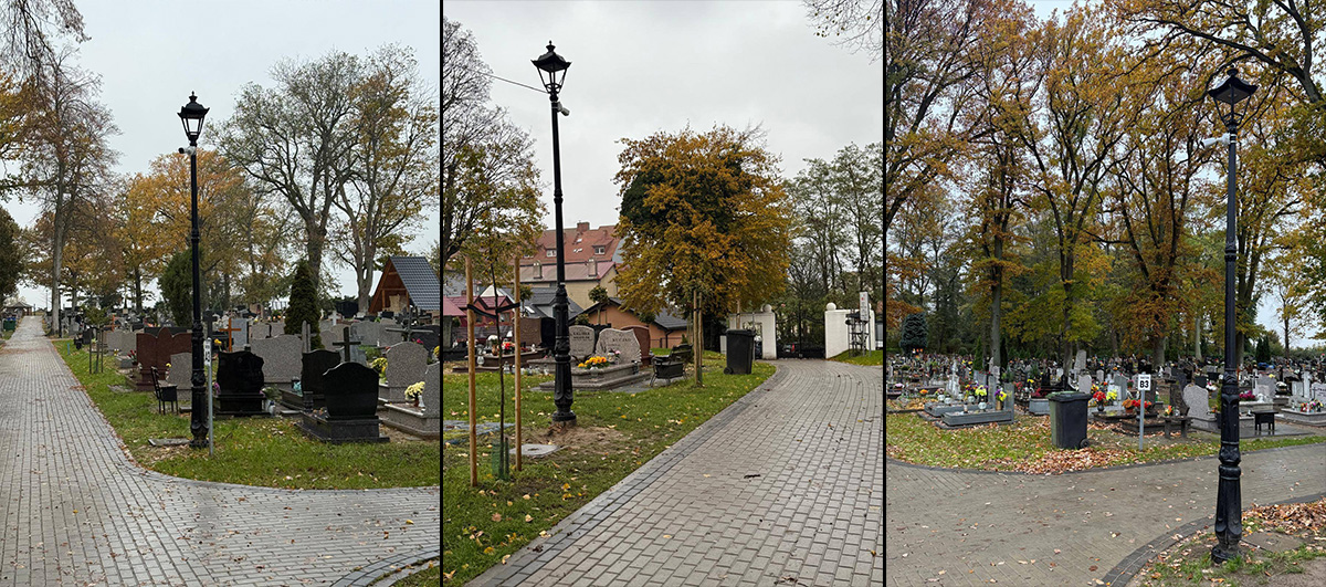 Monitoring już działa na cmentarzu w Wolinie. Policja ma całodobowy podgląd