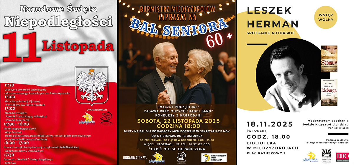 Listopad pełen wydarzeń w Międzyzdrojach. Koncerty, warsztaty, spotkania z autorami i obchody Niepodległości
