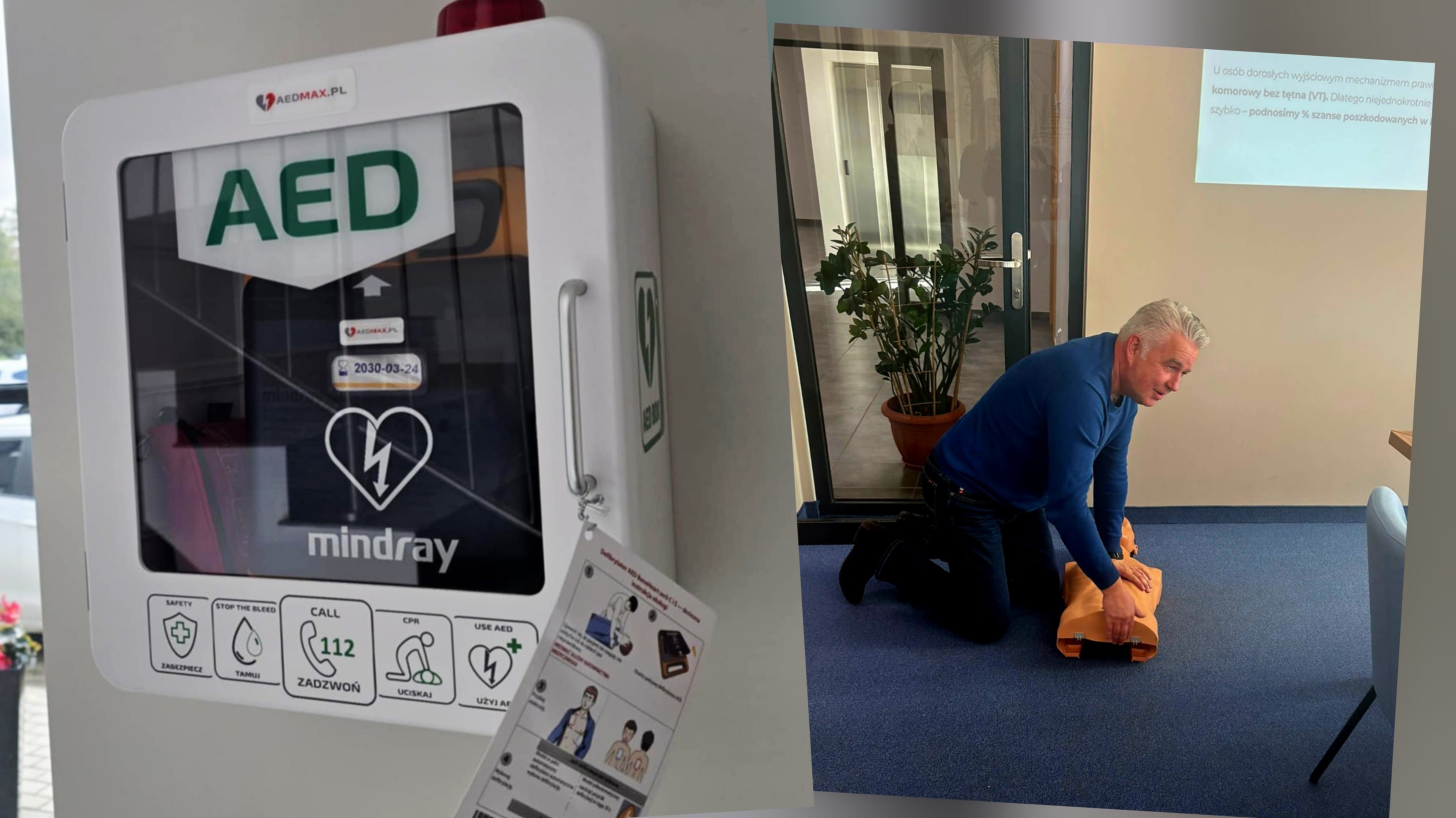 Nowoczesny defibrylator i przeszkolona kadra w PGK Kamień Pomorski