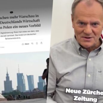 Tusk cytuje szwajcarskie media. "Gonimy Niemców!"