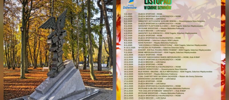 Listopad pełen wydarzeń w gminie Dziwnów. Sport, kultura i wspólne świętowanie Listopad pełen wydarzeń w gminie Dziwnów. Sport, kultura i wspólne świętowanie