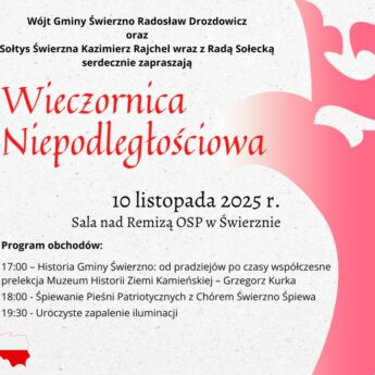 Wieczornica Niepodległościowa w Świerznie - spotkajmy się, by wspólnie świętować!