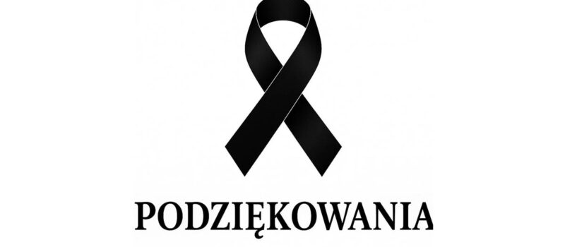 Podziękowania za udział w uroczystościach pogrzebowych